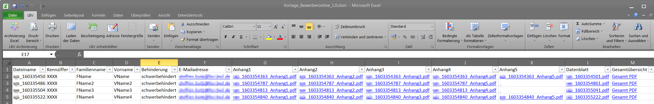 Excel-Verarbeitung